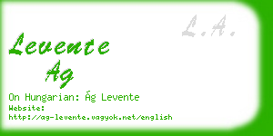 levente ag business card