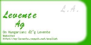 levente ag business card